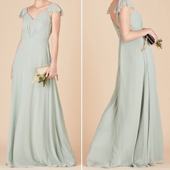 NWT Birdy Grey Kae Dress Sage Green Size Small Maxi Full Length Bridesmaid NEW - Picture 1 of 15